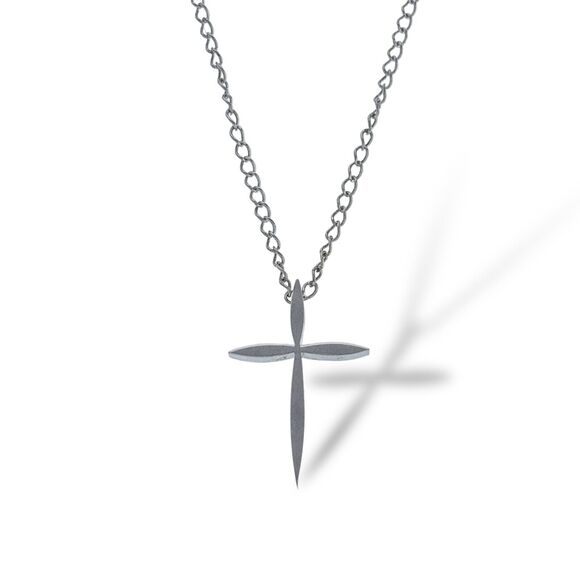 Pointed Cross Religion Pendant ONLY | Vintage Sterling Silver 925 - Picture 1 of 4